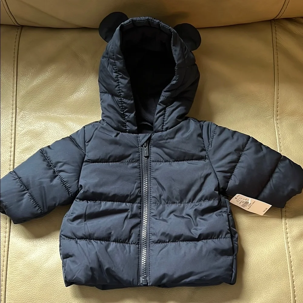Old Navy Blue Baby Puffer Jacket and Pants Set 0-3 NWT - Picture 2 of 3